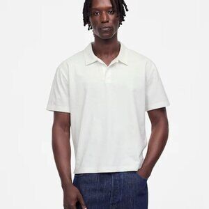 NWT Madewell Men's White The Vintage Polo - Size: Medium